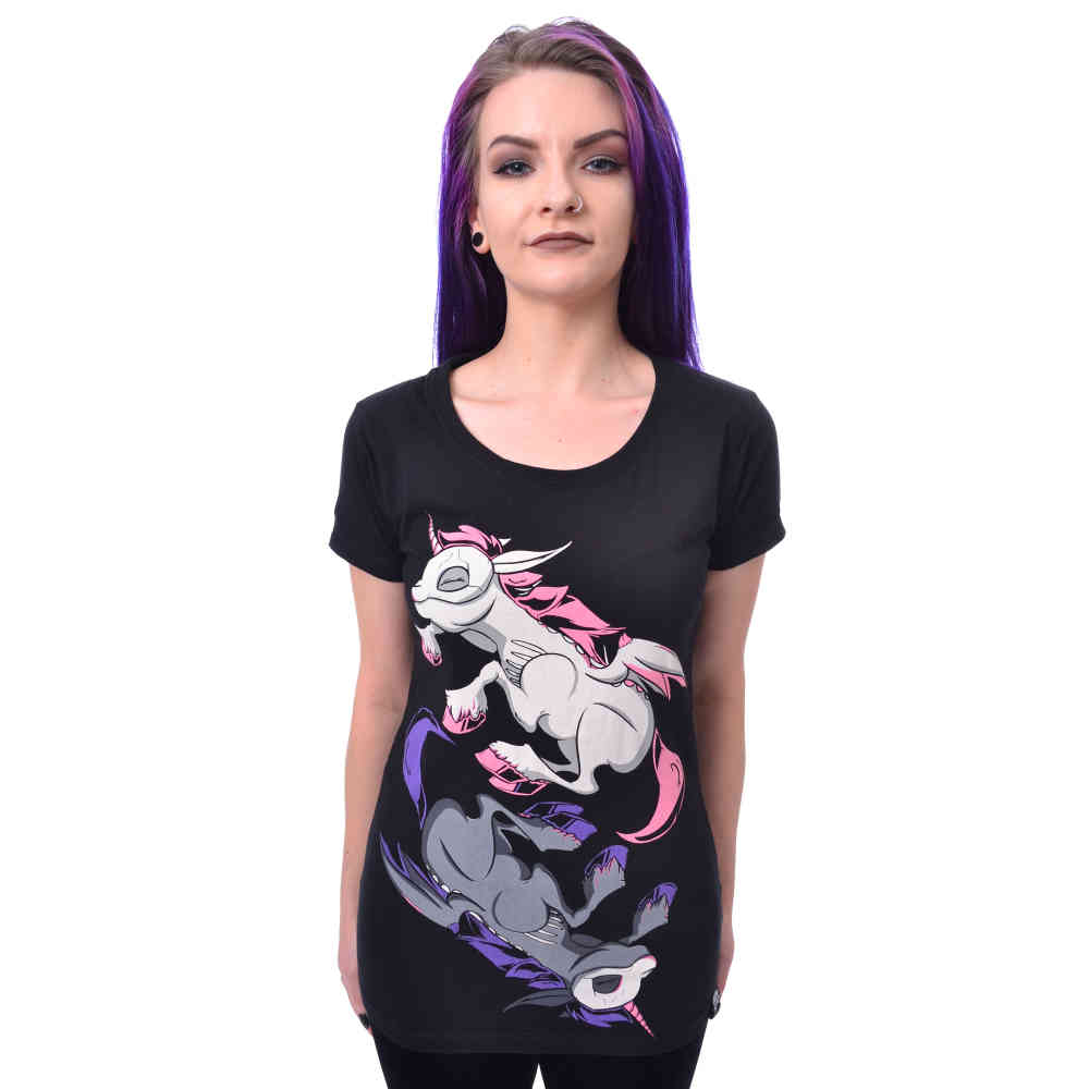 Cupcake Cult - UNICORN NIGHT T-shirt Femme - Noir